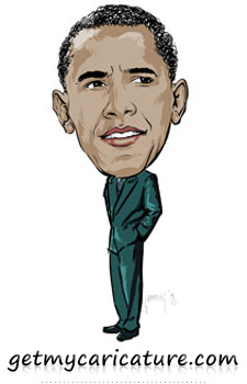 Barrack  Obama Caricature
