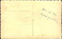 Faded date on the back of a photo of two girls lost at Auschwitz.
