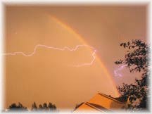 Lightning in a rainbow