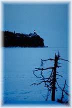 Split Rock Lighthouse on a Winter Night