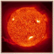 An angry, yet benign, sun