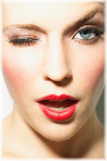 Woman winking