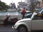Busy Cozumel City Seawall