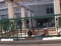 Enjoying the Hot Tub