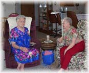 Nina with Marion Hull 2007