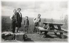 Nina with children on Porcupine Mountain, UP