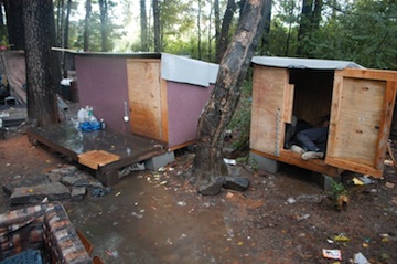 Covington Highway homeless camp.